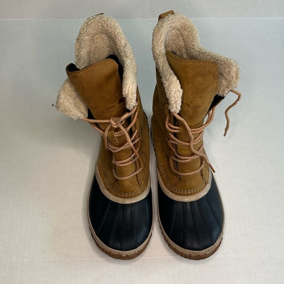 Sorel Size 9.5 Women's Tan & Black Waterproof Winter Boots - Picture 2 of 11